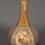 Highly Decorated Bottle Shaped Vase